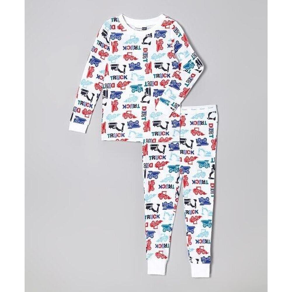 Vitamins Kids Baby Boy Trucks Waffle Thermal Pajama 2 Piece Set 18 Months PJs